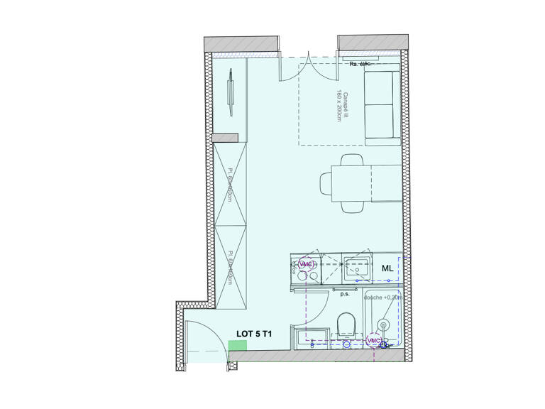 Saint-Genis-Laval centre - T1 - 21,6m2 — photo 1