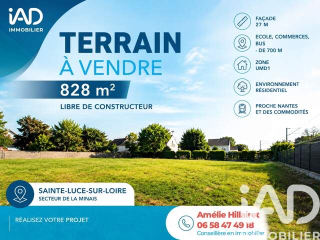 Vente Terrain à bâtir 828 m&sup2; — photo du bien
