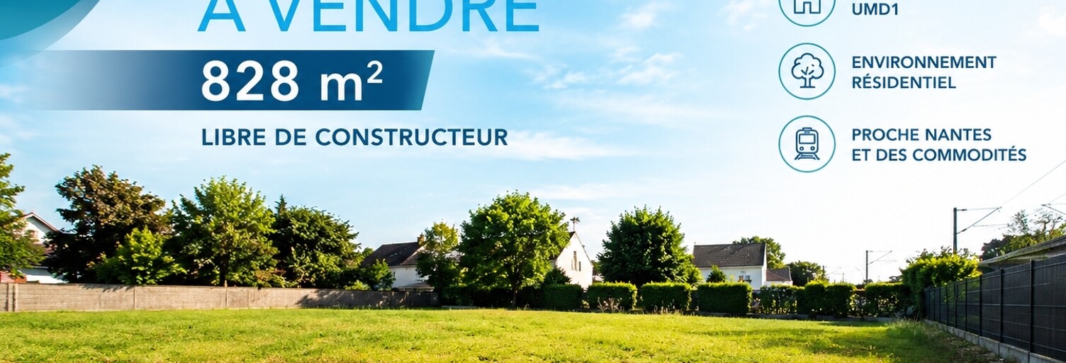 Terrain  828 m² à vendre à Sainte-Luce-sur-Loire (44980)