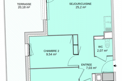 Appartement 3 pièces 180000 €