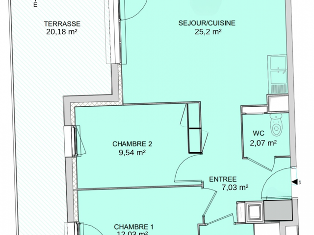 Vente Appartement 3 pièces — photo du bien