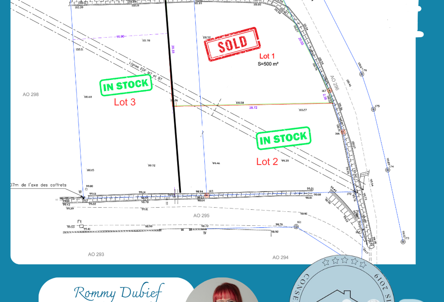 Vente Terrain à bâtir 450 m&sup2; — photo 1