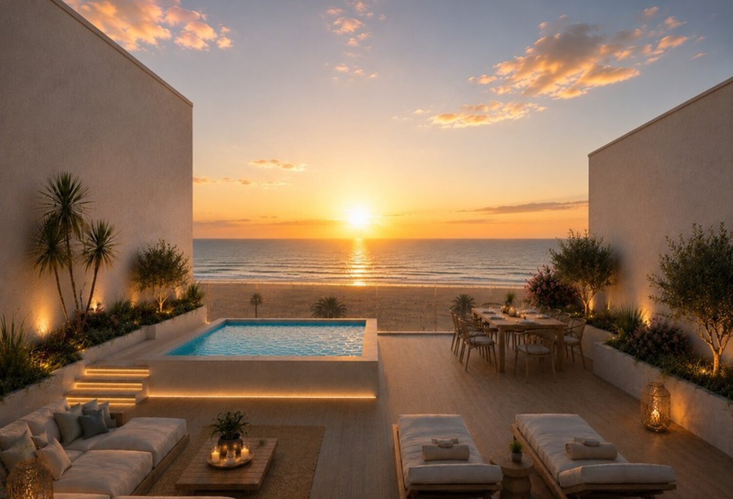 Canet-en-Roussillon – Rooftop d’exception en première ligne avec vue mer, piscine privée et 160 m² de rooftop — photo 1