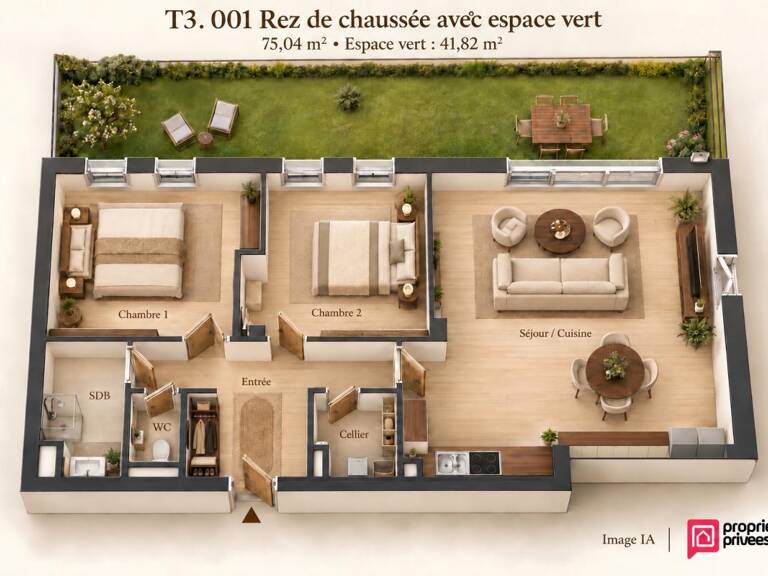 PROPRIETES PRIVEES COTE D'OPALE  vous propose : — photo 1