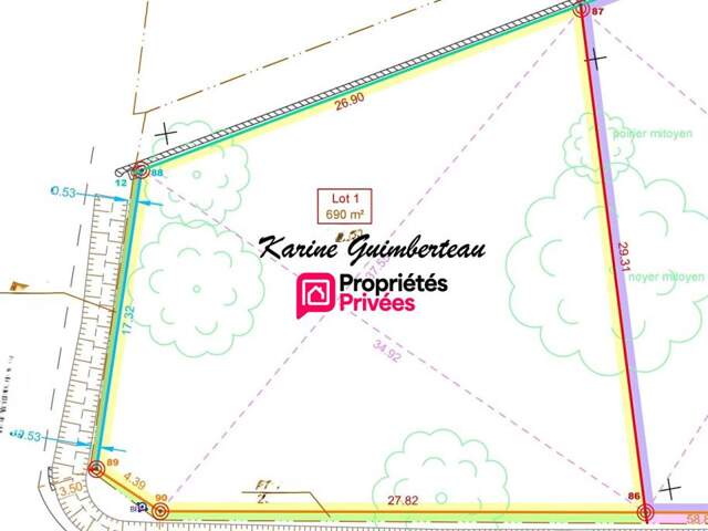 Terrain constructible - Lussac 690 m2 — photo du bien