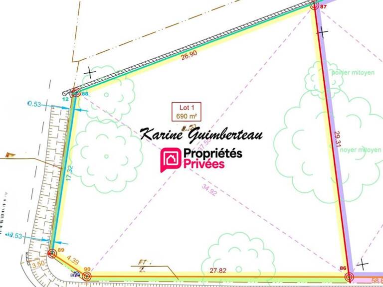 Terrain constructible - Lussac 690 m2 — photo 1