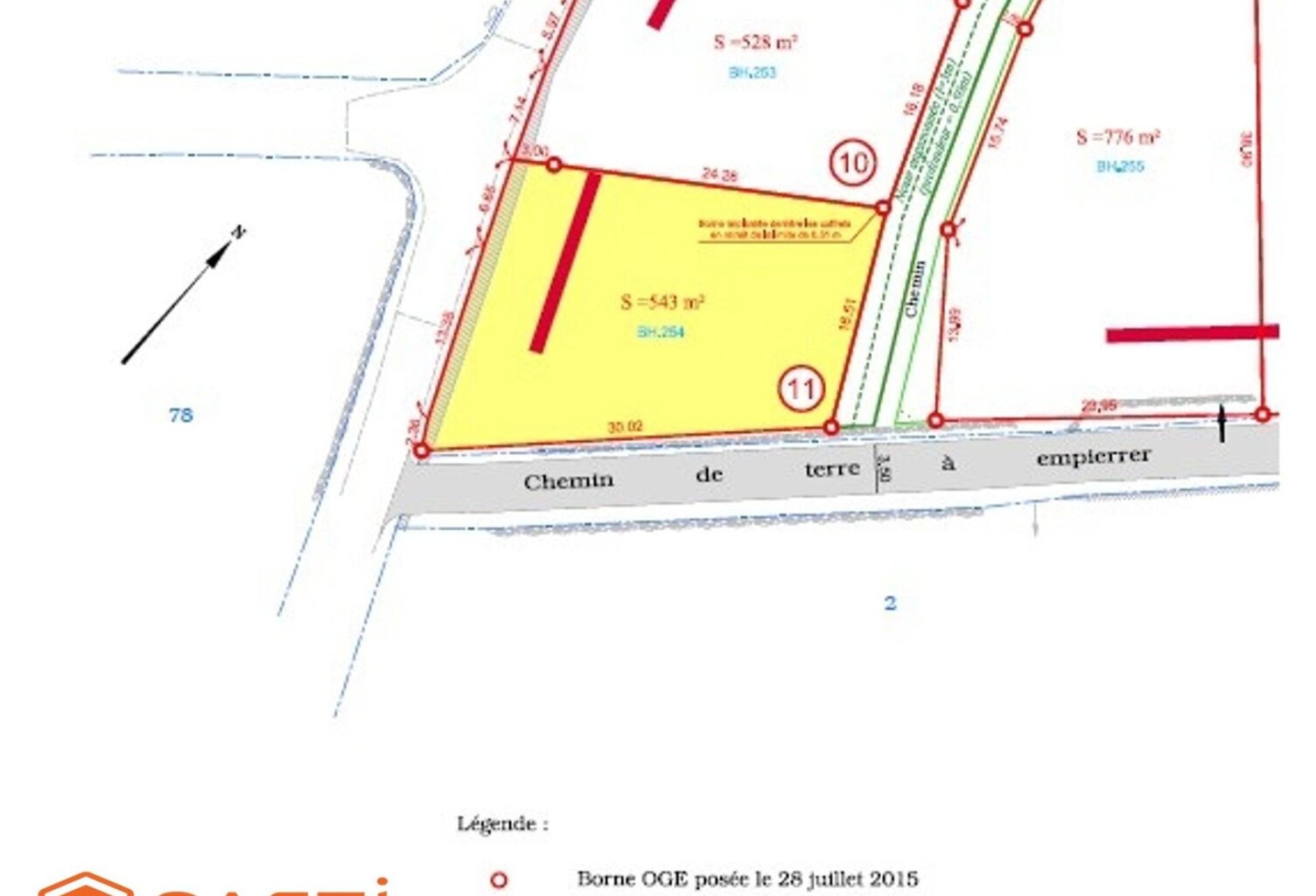 Terrain de 543 m² viabilisée (lot 11)  Le Puy — photo 1
