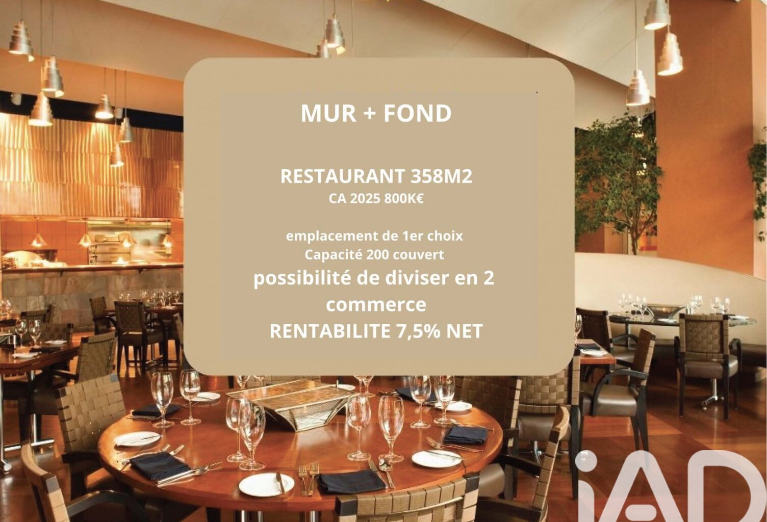 Vente Boutique/Local commercial 358 m&sup2; — photo 1