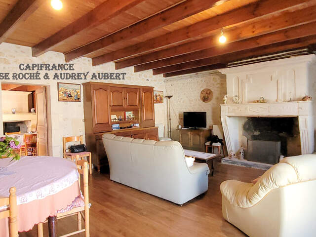 Ensemble immobilier : maison + gîte + annexe + garage, atelier et jardin clos à  NIEUL LES SAINTES (17) — photo du bien