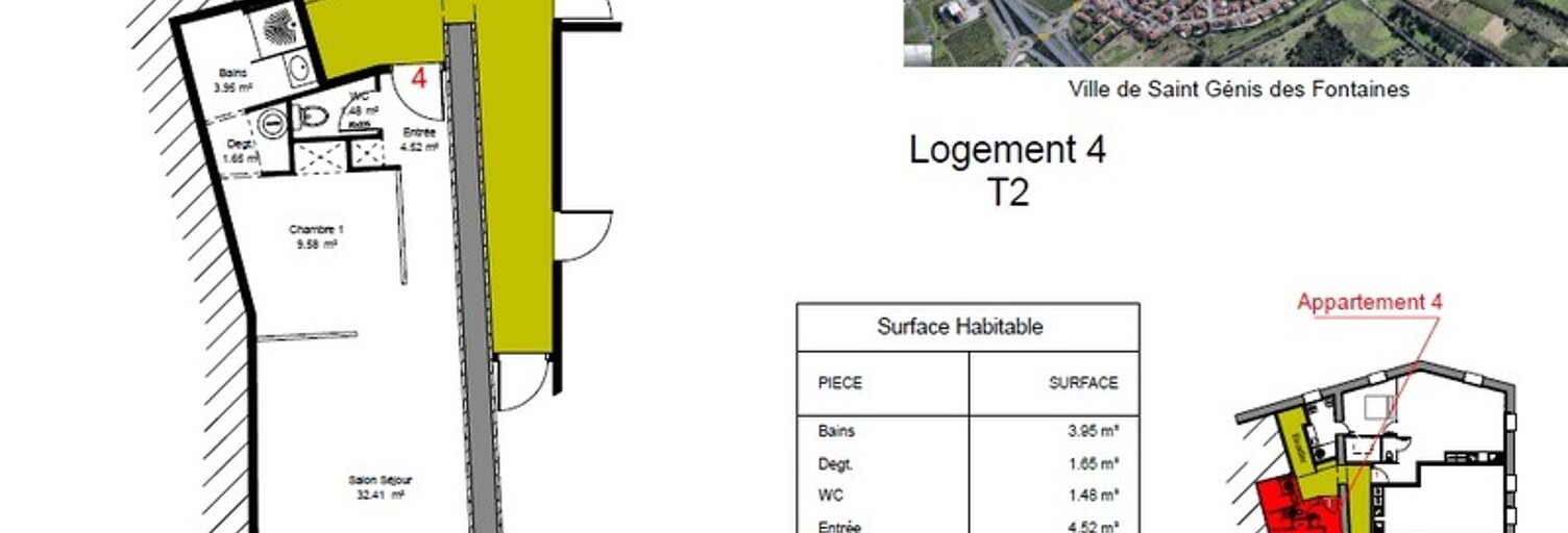 Appartement 2 Pièces 54 m² à louer à Saint-Génis-des-Fontaines (66740)