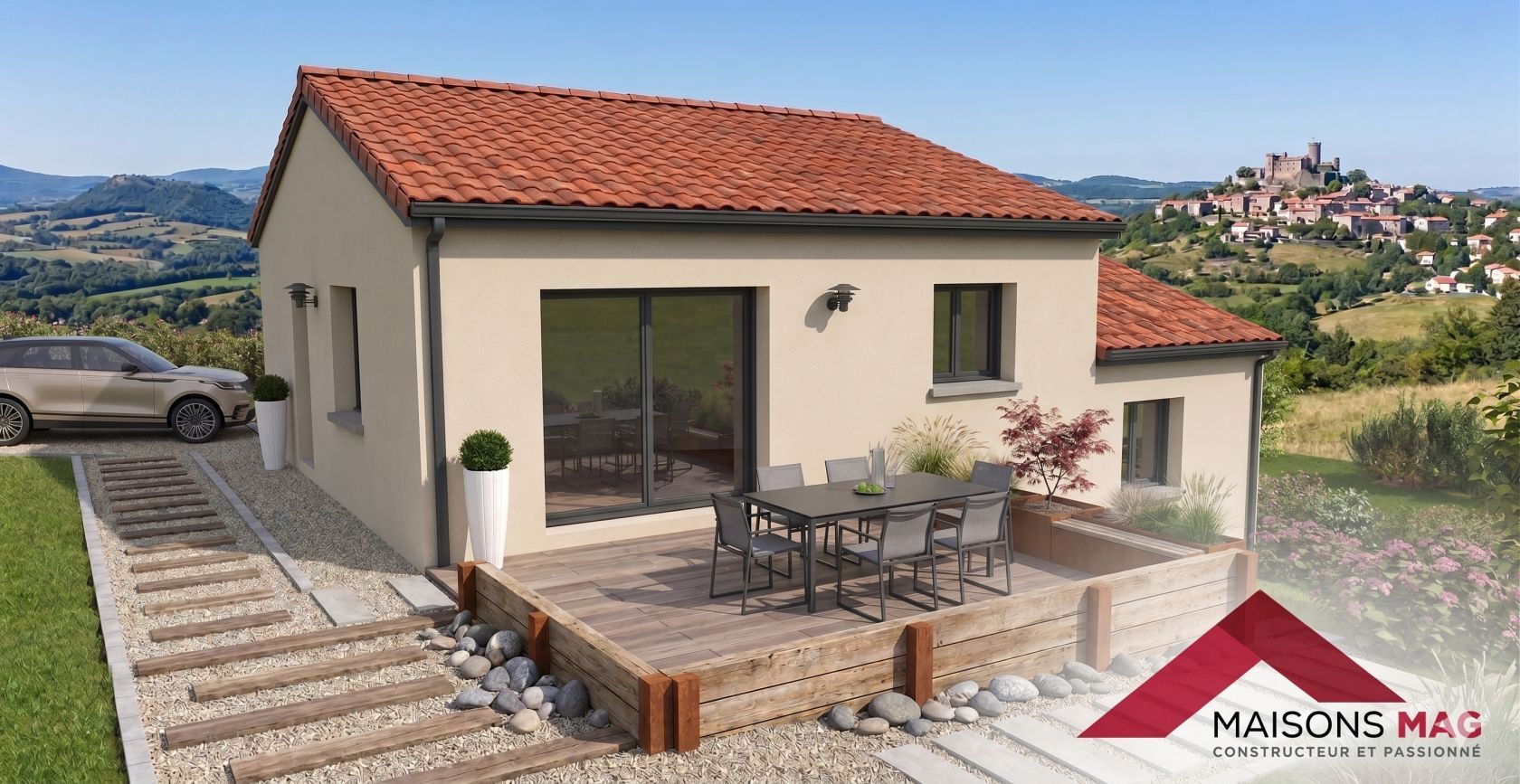 Opportunité RARE hors lotissement à ROMAGNAT – Terrain 839 m² + Maison sur-mesure