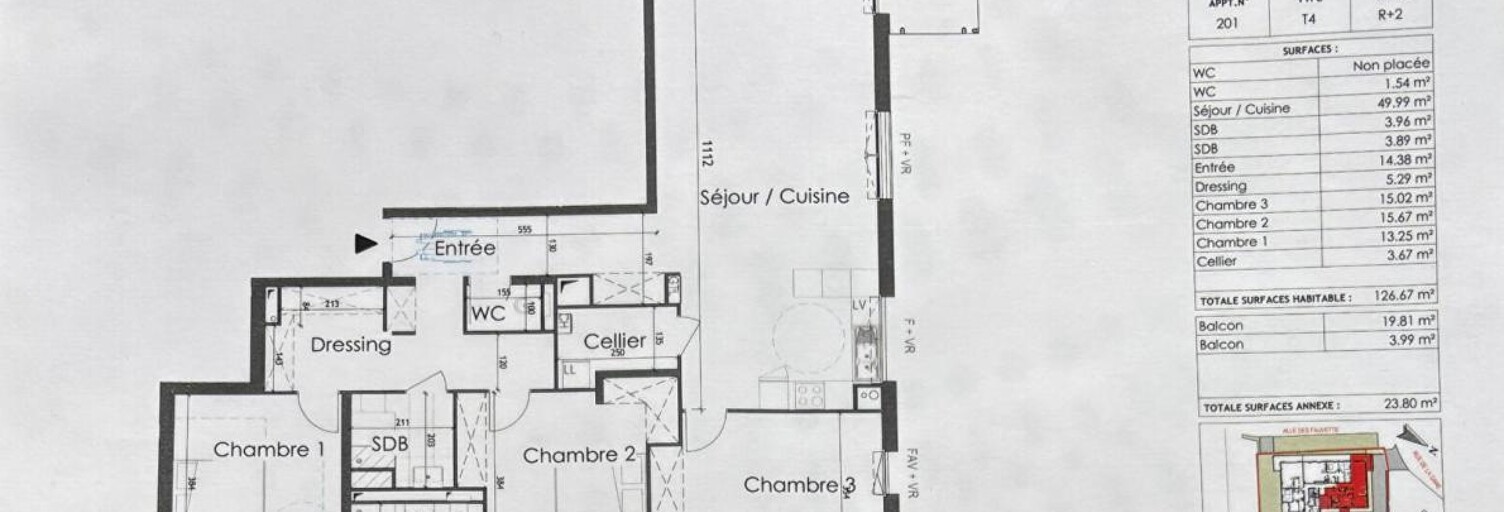 Appartement 4 Pièces 126 m² à vendre à Wimille (62126)