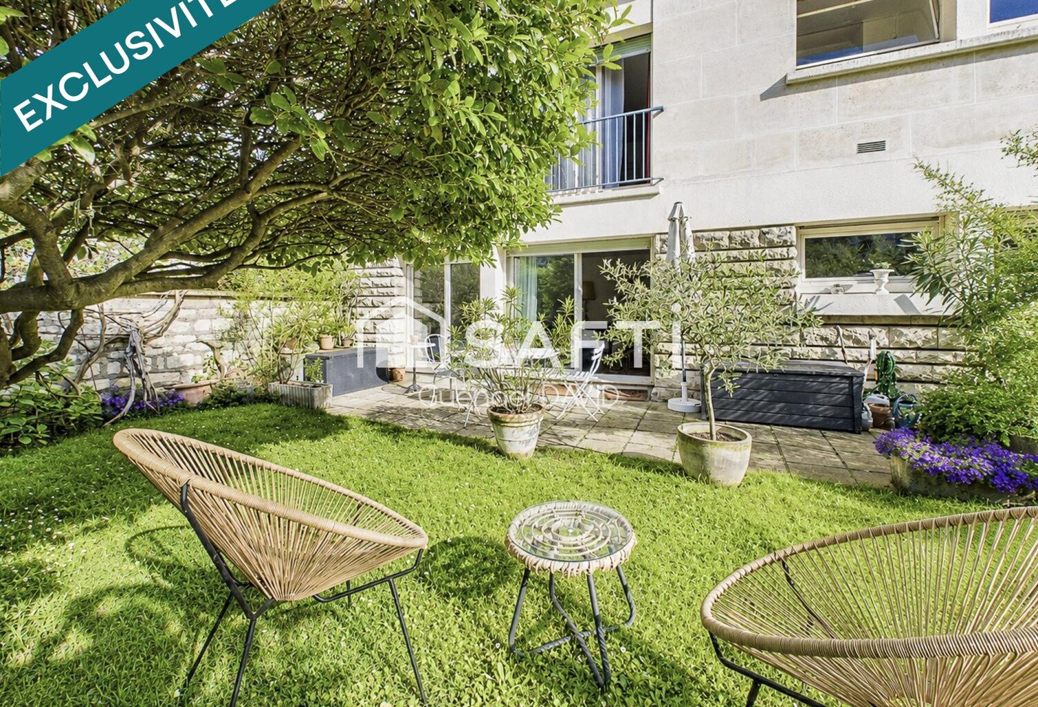 RARE : APPARTEMENT, JARDIN, CAVE ET PARKING — photo 1
