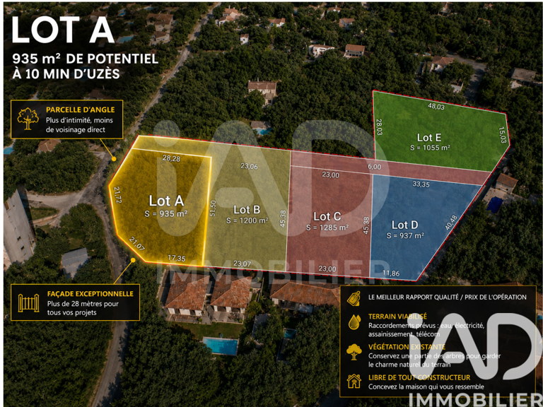 Vente Terrain à bâtir 935 m&sup2; — photo 1