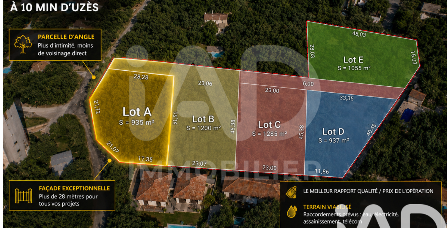 Vente Terrain à bâtir 935 m&sup2; — photo 1