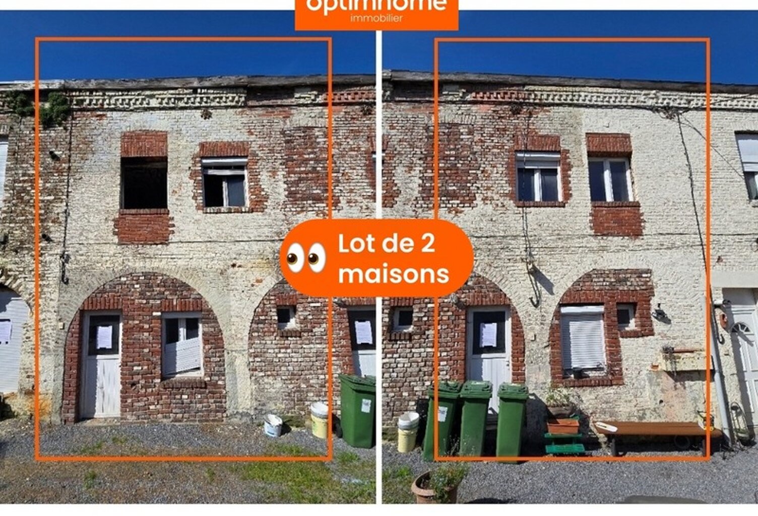 FOURMIES (59) -   Vente lot de 2 maisons - 47 m² et 49 m² — photo 1