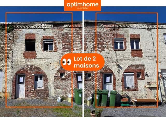 FOURMIES (59) -   Vente lot de 2 maisons - 47 m² et 49 m² — photo du bien