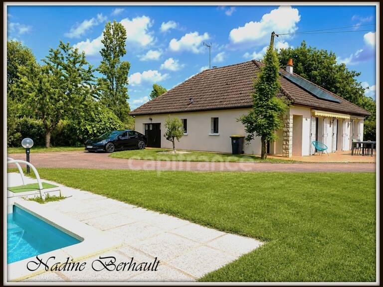 Maison à vendre 4 pièces LORRIS (45), réno 2023, piscine, séjour cheminée sur cuisine US, PAC, panneaux et prise voiture élec — photo 1