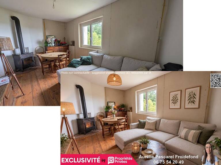 98 990 Euros - VOUTEZAC (19130) - MAISON de VILLAGE T4 D'ENVIRON 72m2, 3 Chambres, AVEC CAVE et TERRASSE sur TERRAIN DE 205m² — photo 1