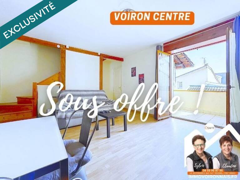Voiron centre, duplex avec balcon sud à l'arrière de la rue Grande — photo 1