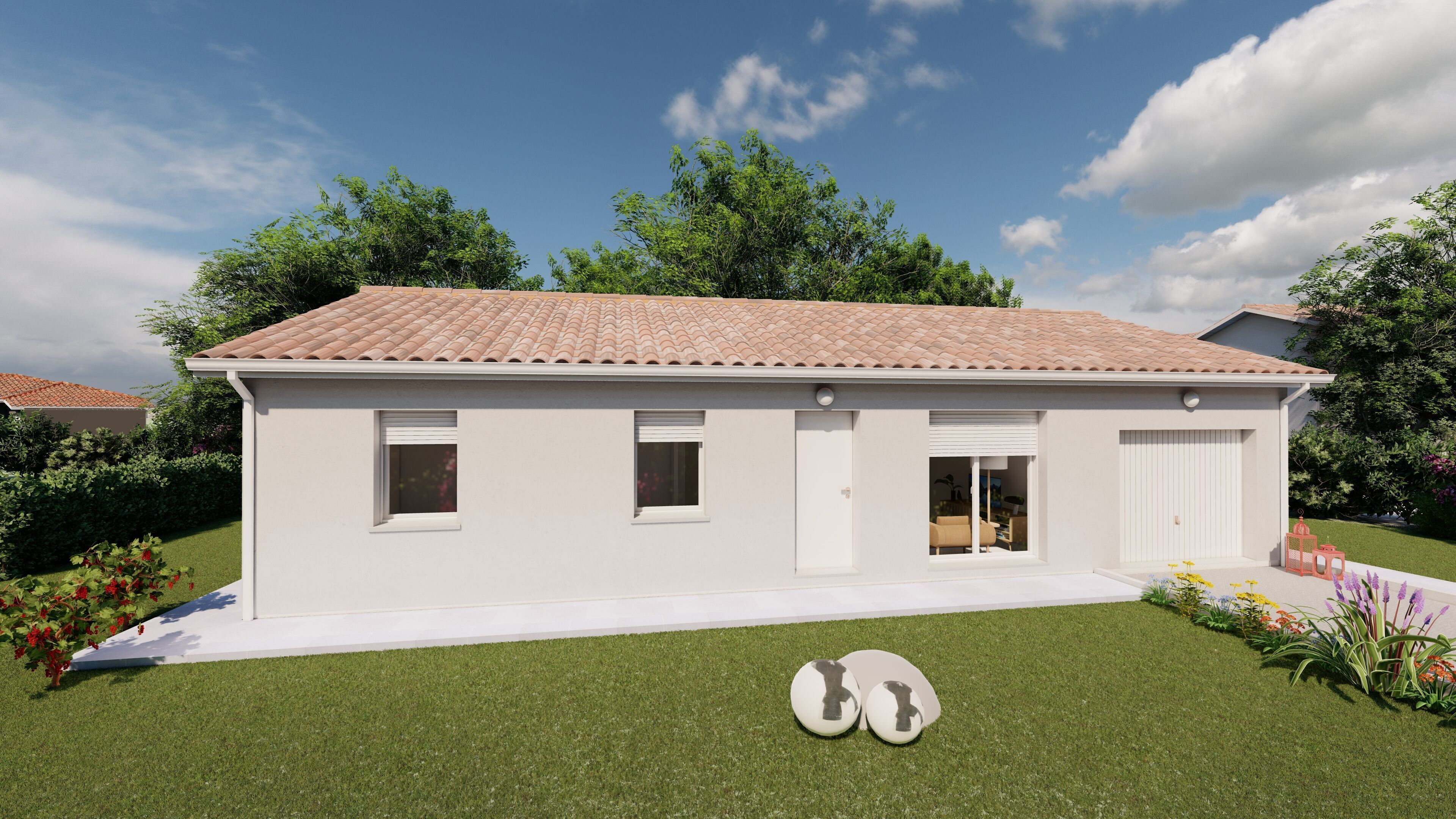 Maison PARIS, un plan de maison 3 chambres avec garage