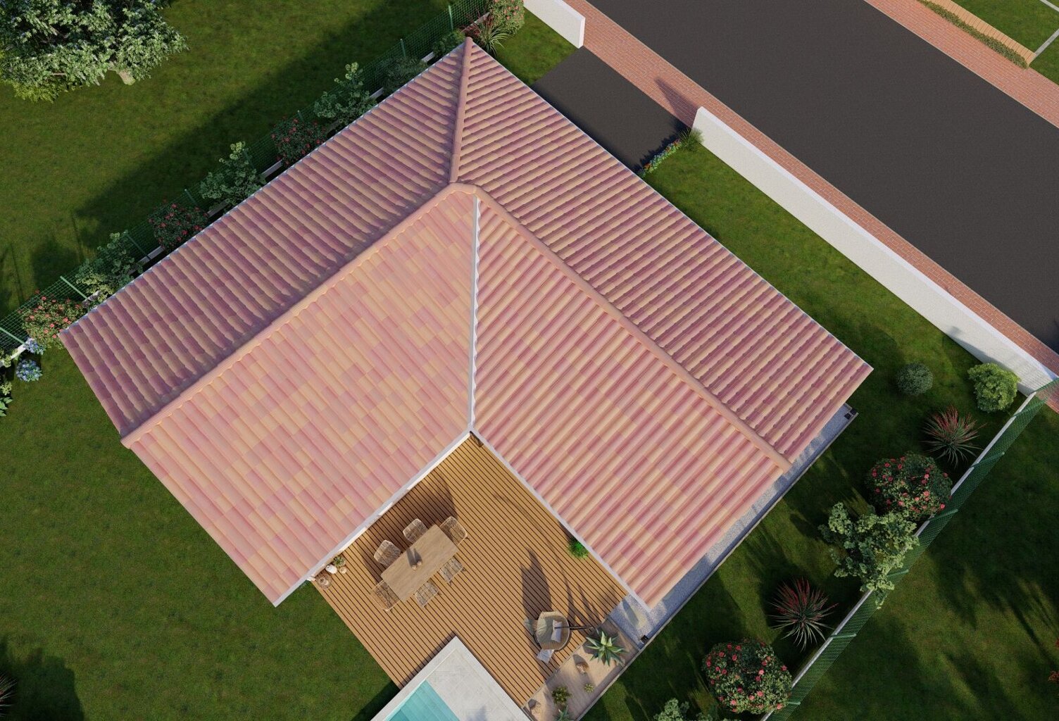 maison neuve terrain 3500 m² avec vue  — photo 1