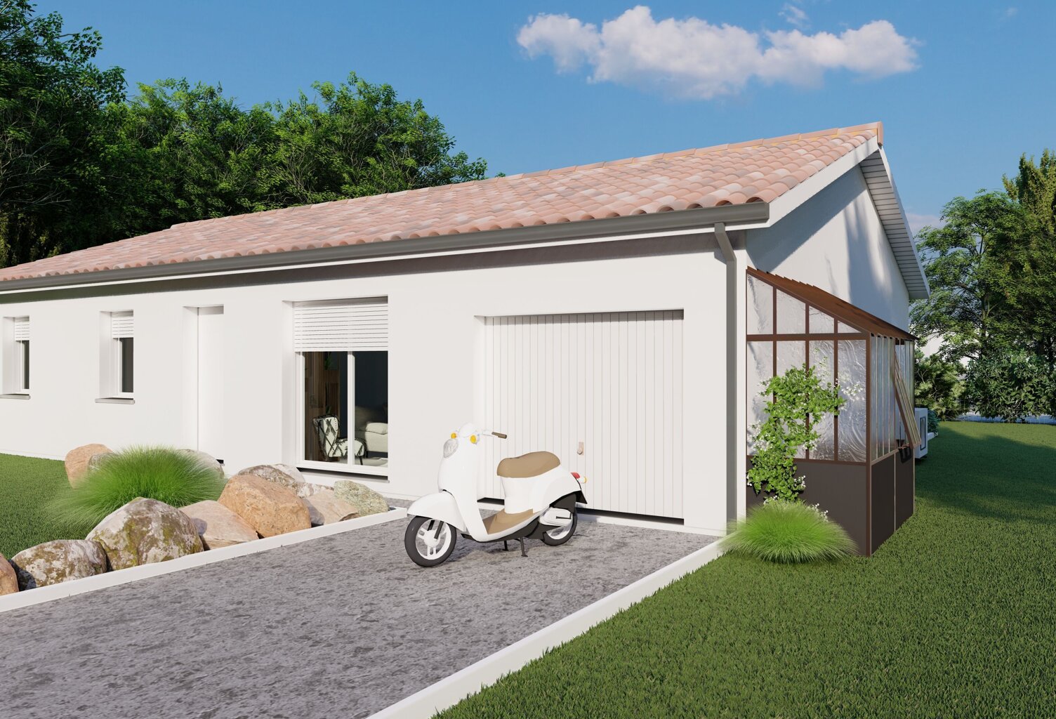Une maison 3 chambres aux volumes généreux (projet neuf)  — photo 1