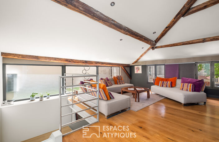 Vienne Historique - Triplex d'architecte avec terrasse à la rénovation contemporaine — photo 4