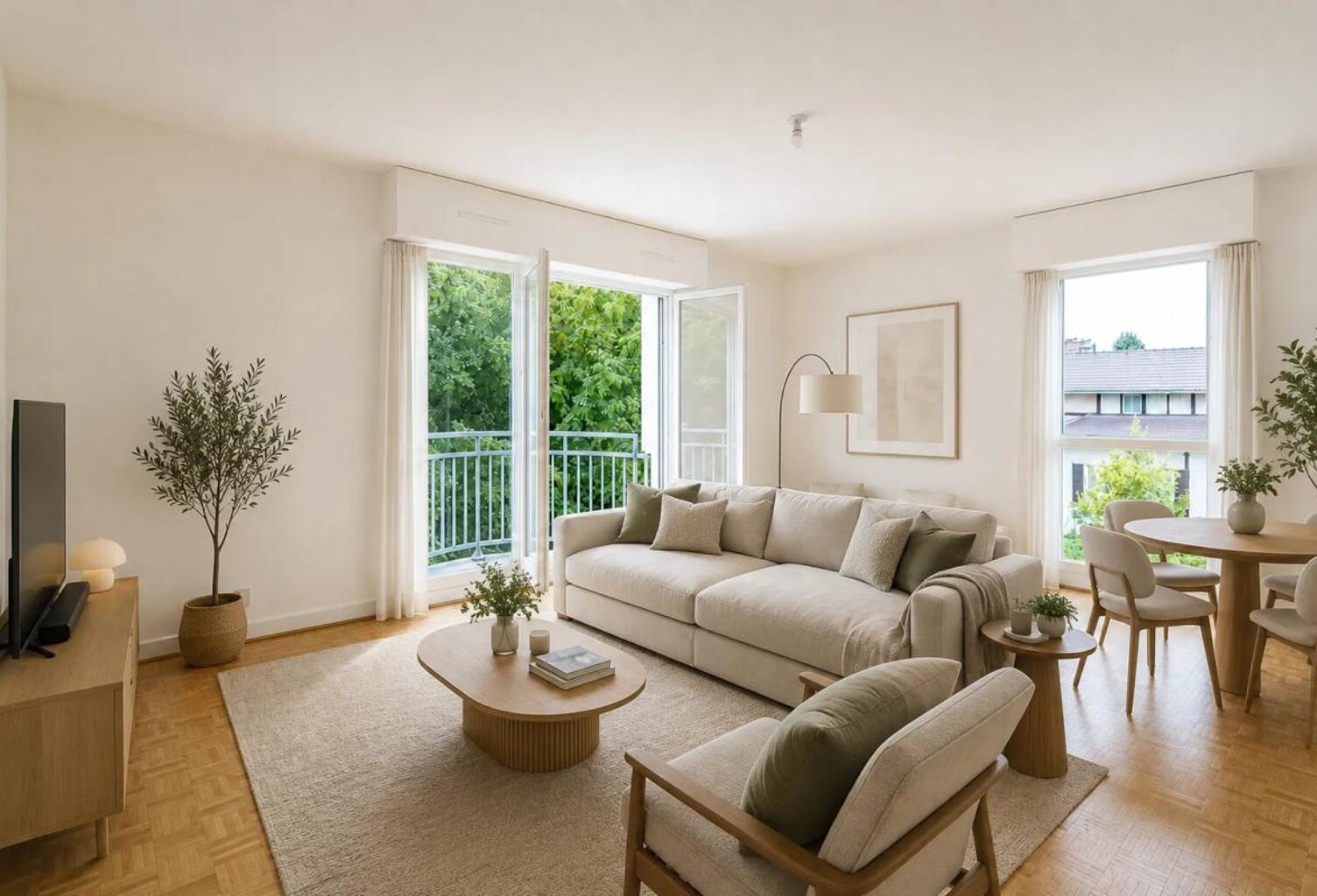 La Garenne-Colombes – 96 m² au calme, balcon sur verdure, à 5 min de la gare des Vallées — photo 1