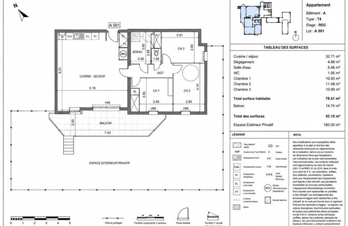 APPARTEMENT TYPE 4 AVEC JARDIN PRIVATIF DE 160 M2 ET PARKING DANS RÉSIDENCE NEUVE STANDING AU BARCARES - — photo 4