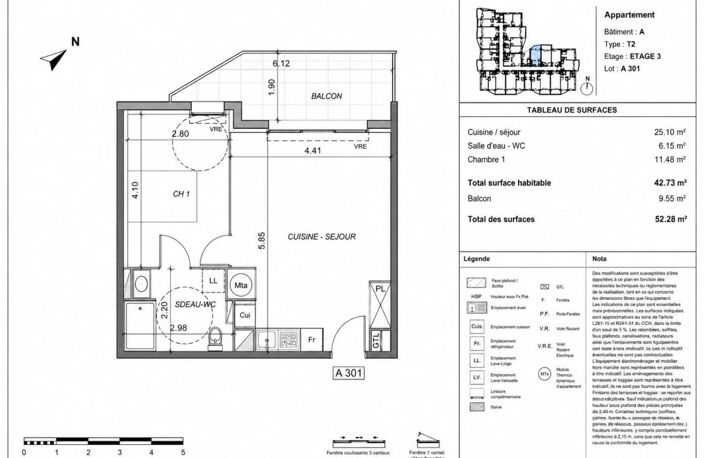APPARTEMENT TYPE 2 DANS RÉSIDENCE NEUVE STANDING AU BARCARES - BALCON ET PLACE DE PARKING PRIVATIVE — photo 4