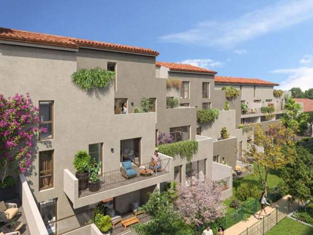 APPARTEMENT TYPE 2 NEUF EN VEFA AVEC TERRASSE EXPOSÉE SUD ET PARKING PRIVATIF EN SOUS-SOL DANS RÉSIDENCE INTIMISTE À AGDE - TVA RÉDUITE À 5,5% SOUS CONDITIONS D'ÉLIGIBILITÉ - PRIX RÉDUIT À 162 700 € !! — photo du bien