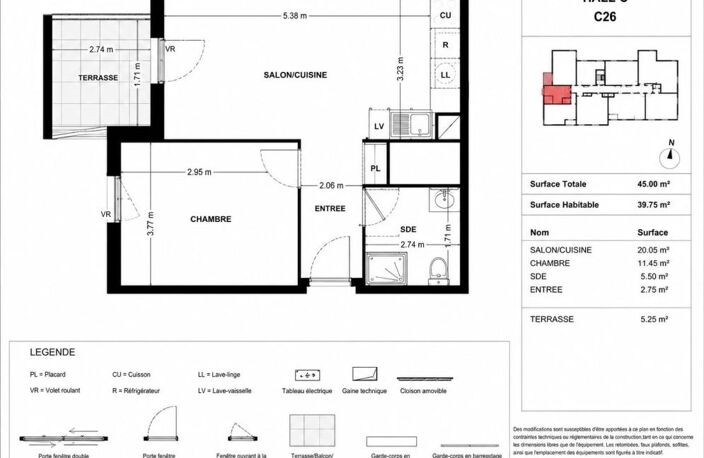 APPARTEMENT TYPE 2 NEUF EN VEFA AVEC TERRASSE EXPOSÉE SUD ET PARKING PRIVATIF EN SOUS-SOL DANS RÉSIDENCE INTIMISTE À AGDE - TVA RÉDUITE À 5,5% SOUS CONDITIONS D'ÉLIGIBILITÉ - PRIX RÉDUIT À 162 700 € !! — photo 5
