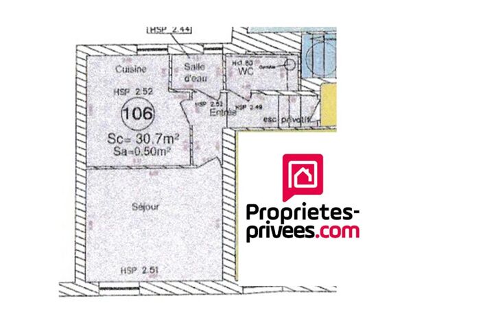 Appartement NONANCOURT 1 pièce(s) 30.7 m2 centre ville 66000 FAI — photo 3
