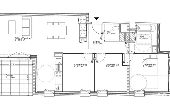 Vente Appartement 4 pièces — photo 4