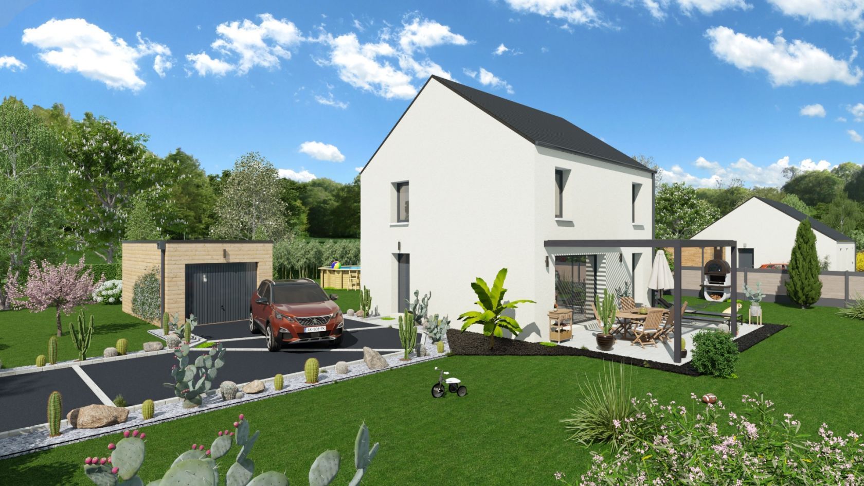 Projet de construction d'une maison 92.62 m² avec terrain à CHÂTEL-GUYON (63)
