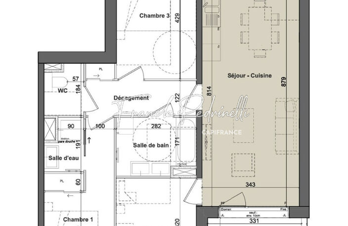 Appartement  T4 de standing  avec balcon vue dégagée  au 8e étage – Lyon Confluence — photo 3