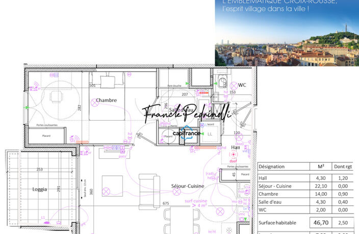Spacieux T2  46.70 m² avec Balcon et garage Lyon 4ᵉ Croix-Rousse — photo 5