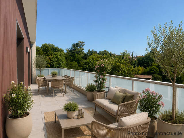 T4 de 110,62 m2 avec terrasse de 30 m2 au coeur d'un parc pay — photo du bien