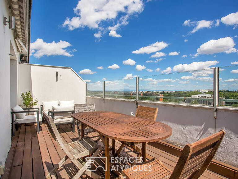 Dernier étage avec terrasse et vue sur le parc de la tête d'or — photo 1