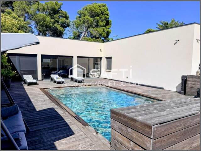 Villa contemporaine de plain-pied, 155m2, piscine ... — photo du bien