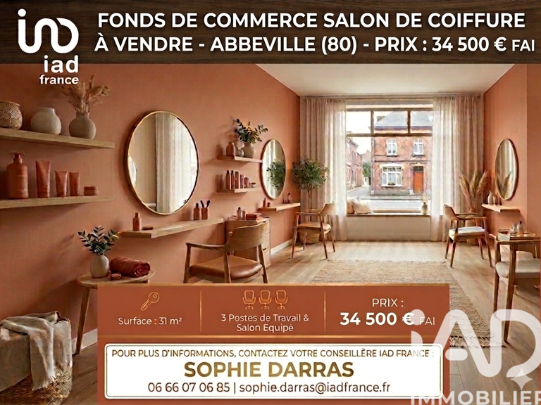 Vente Esthétique, Coiffure 31 m&sup2; — photo 1