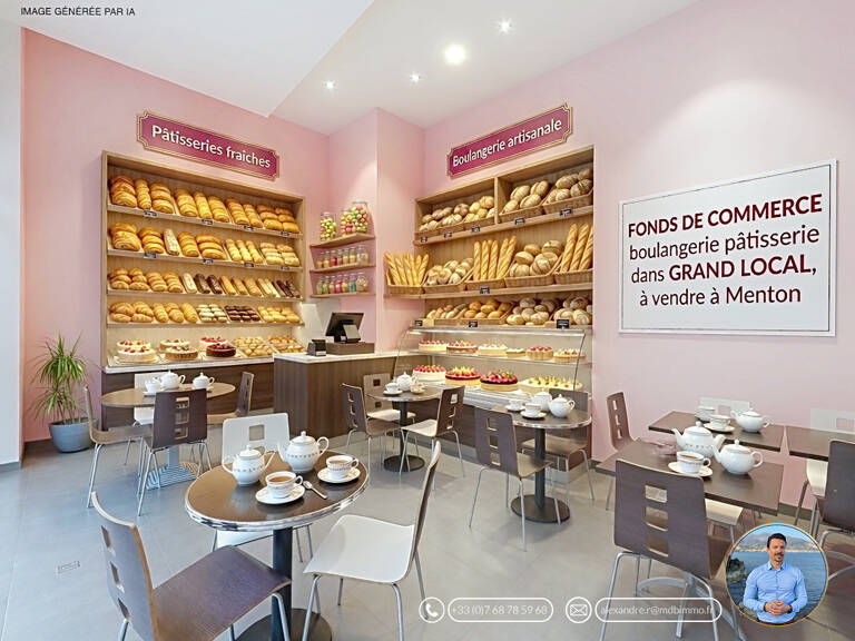 MENTON - FONDS DE COMMERCE - SALON DE THÉ PATISSERIE BOULANG — photo 1