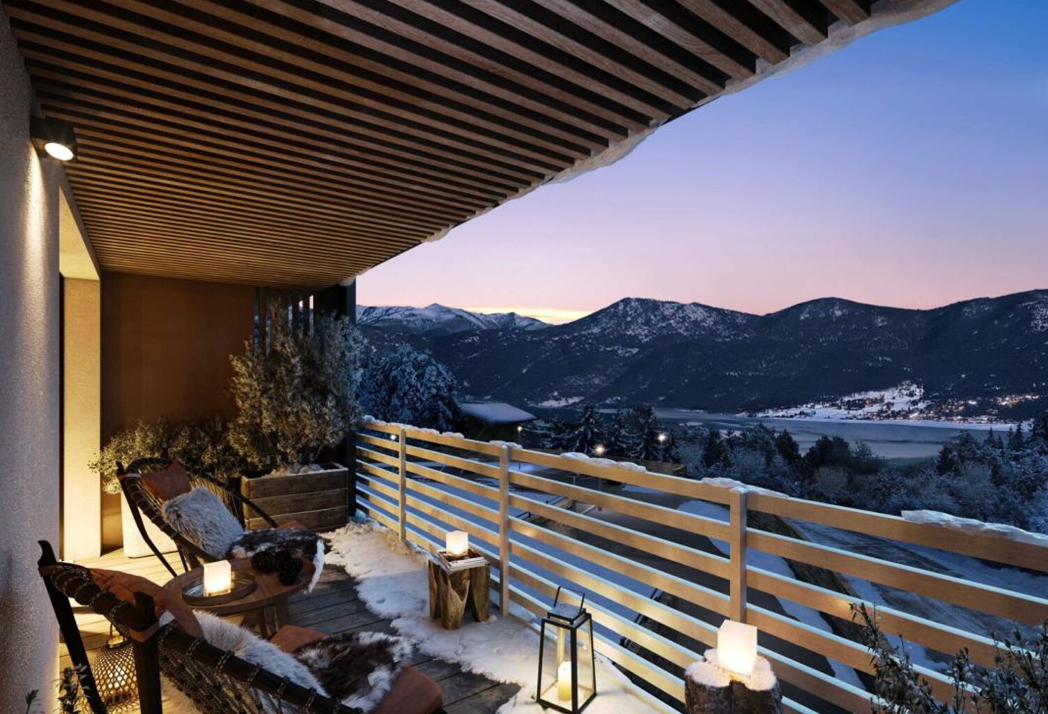 APPARTEMENT TYPE 2 56 M2 AVEC GARAGE ET BELLE TERRASSE DANS RÉSIDENCE NEUVE STANDING AU PIED DES PISTES !! — photo 1