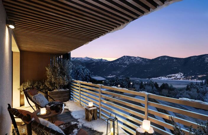 APPARTEMENT TYPE 2 36 M2 AVEC PLACE DE PARKING PRIVATIVE ET BELLE TERRASSE DANS RÉSIDENCE NEUVE STANDING AU PIED DES PISTES !! — photo 2