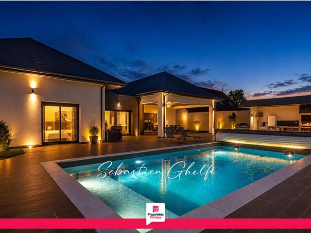 belle villa de plain-pied avec piscine- 4 chambres dont 1 suite-double garage — photo du bien