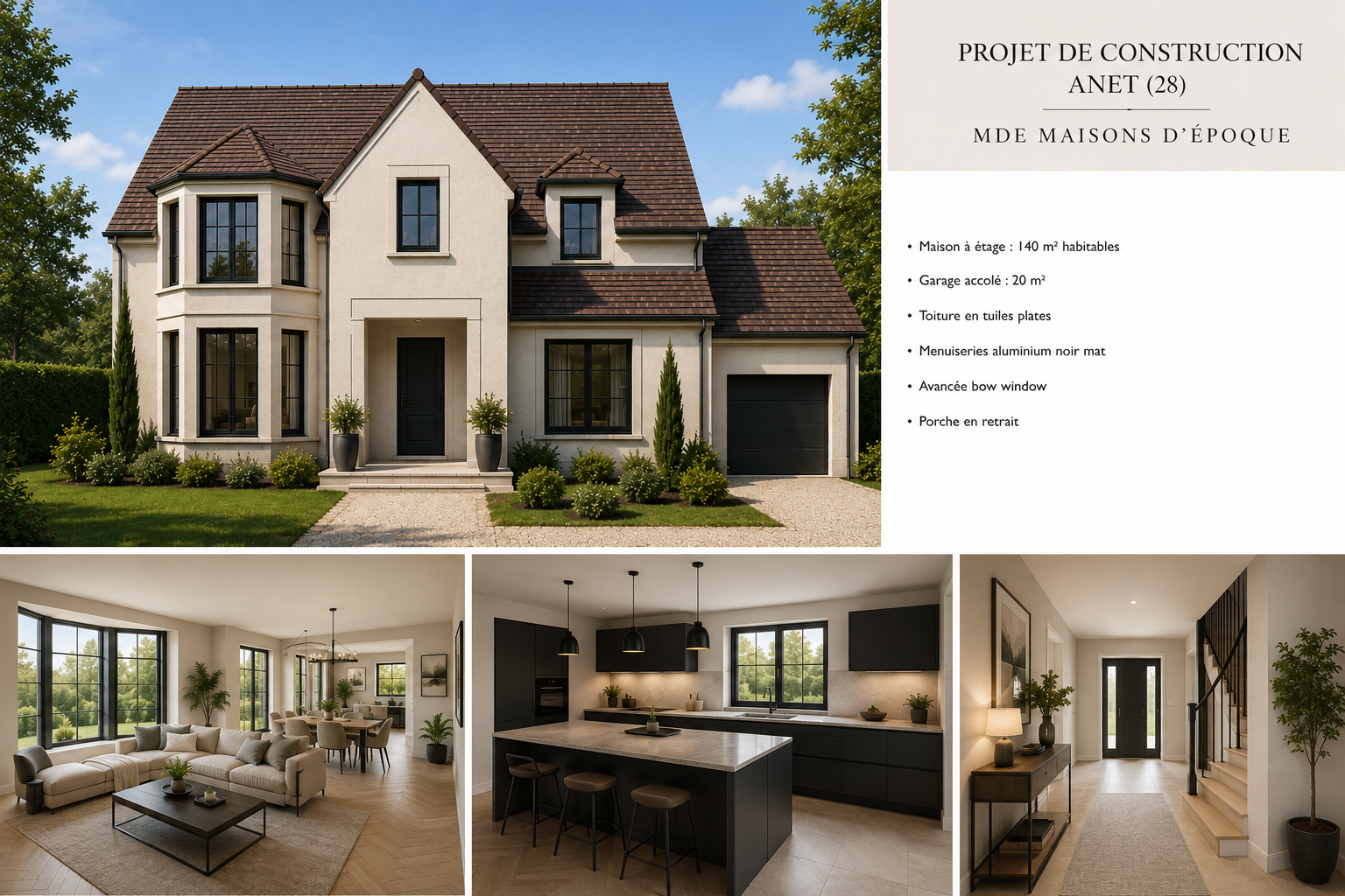 MDE Maisons d'époque vous propose ce projet de construction à Anet