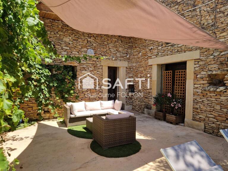 Rare à Gordes : maison de plain?pied en pierre avec piscine — photo 1
