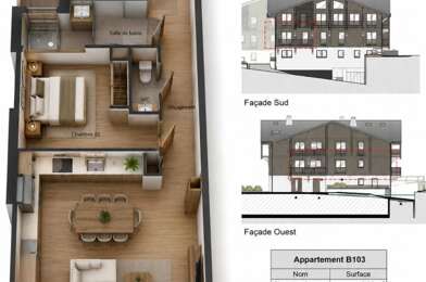Appartement 3 pièces 438000 €