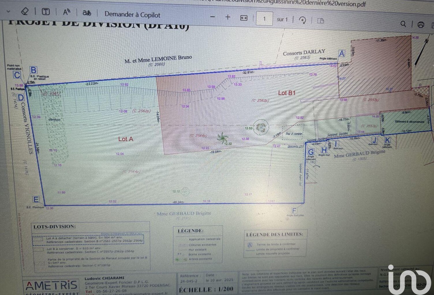Vente Terrain 888 m&sup2; — photo 1